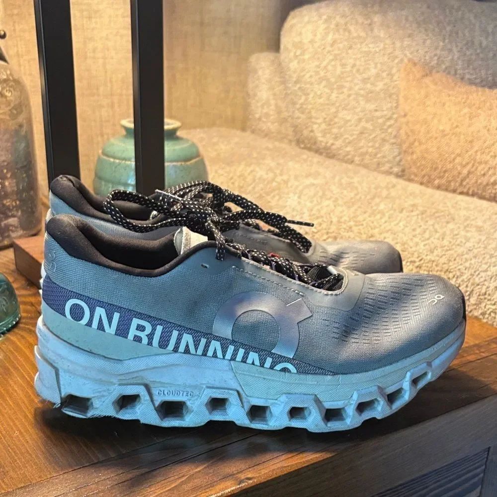 On Running Women’s Black Blue and Grey Running Shoes